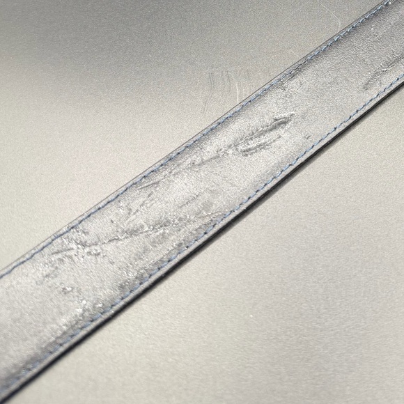 Versace Verrsa V2 Adjustable Leather Belt - Dark Navy - Size 44/110 - Picture 10 of 12